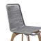 Armen Living Island Outdoor Light Eucalyptus Wood and Gray Rope Dining Chairs, PK2 LCISSIGR - alternate 2